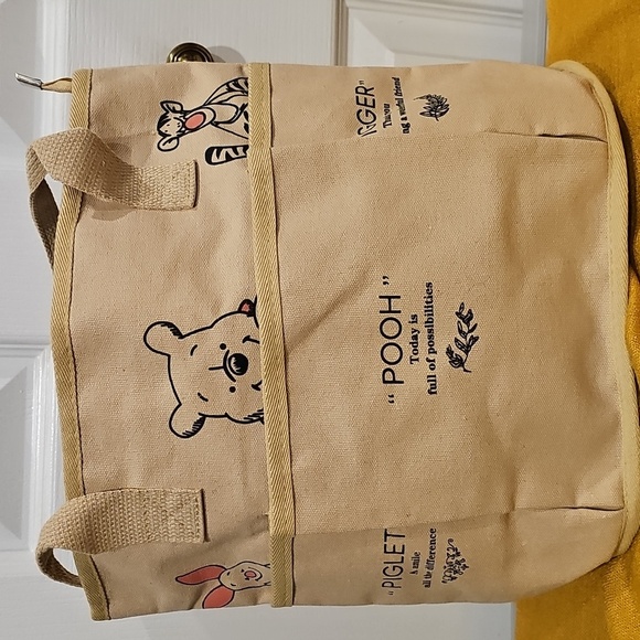 Winnie the Pooh Bundle -  Tote bag (NWOT) & Cup & 2 Pair Socks NWT & palette - Picture 2 of 13